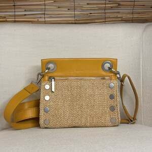 Hammitt Tony Small Paved Yellow Leather Crossbody Shoulder Bag